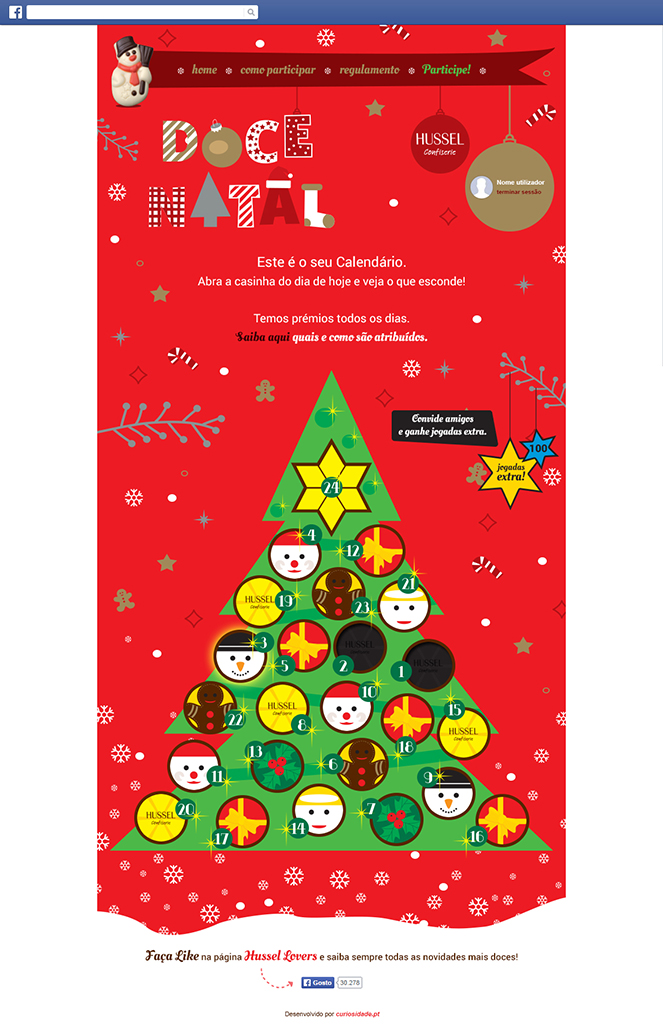 Aplicação de Facebook "Doce Natal"