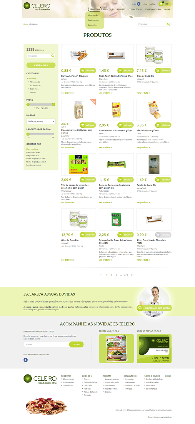 Website e Loja Online Celeiro